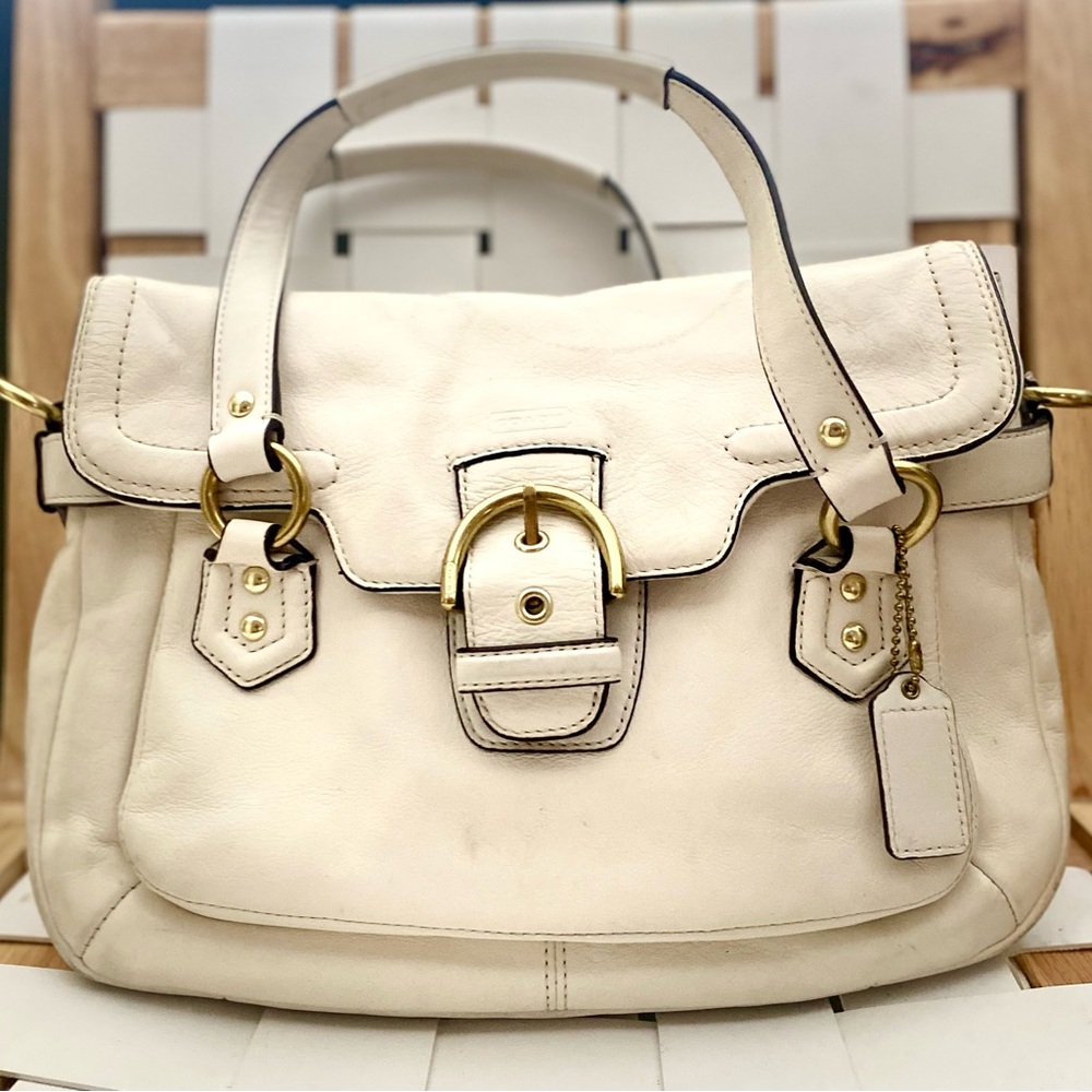 Coach Campbell bag in cream leather $398